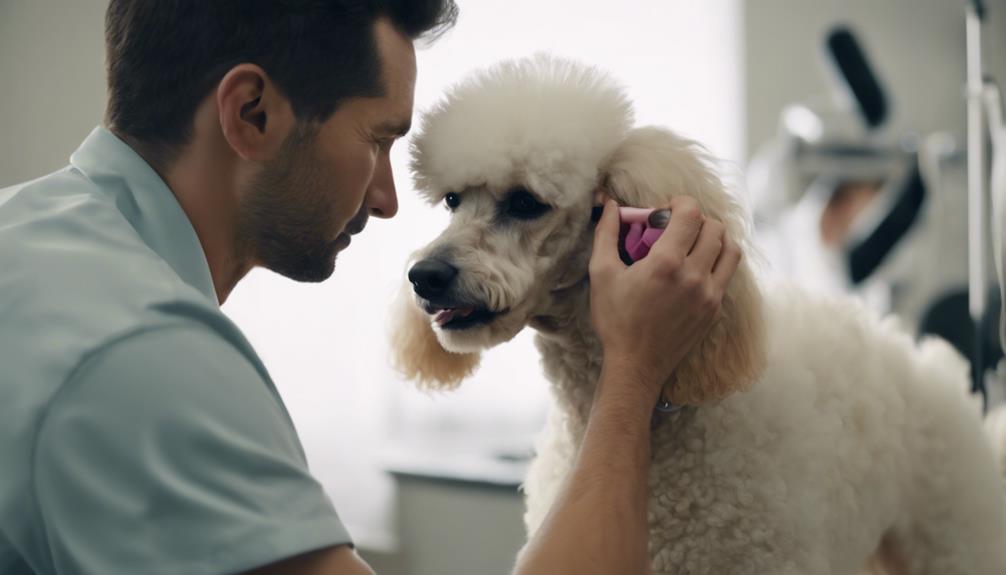 admiring fluffy poodle ears