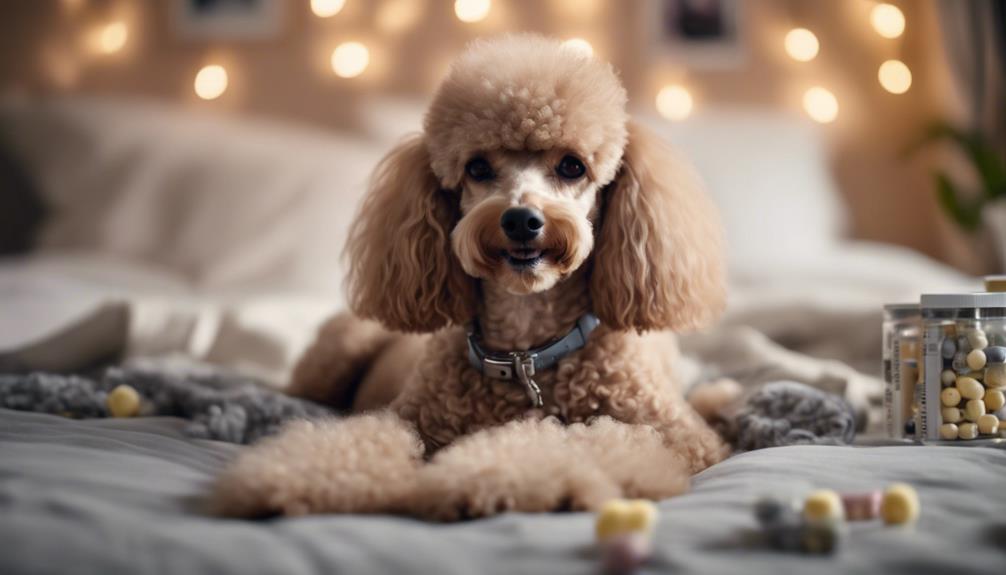 calm poodle with supplements