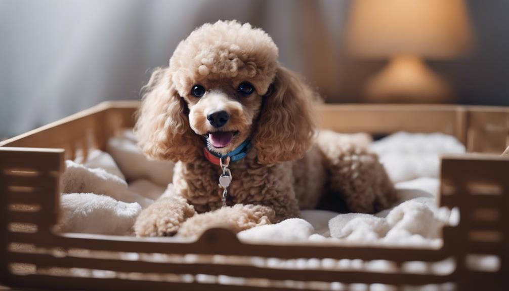 crate training poodle feeding