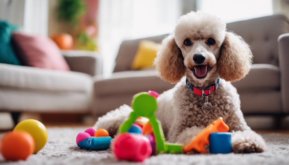 energetic poodle brings joy