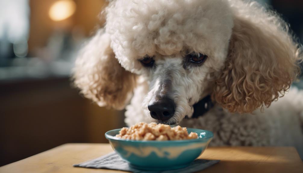 observing poodle s reaction carefully