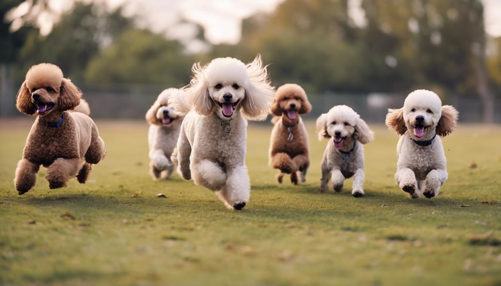 poodle socializing through exercise