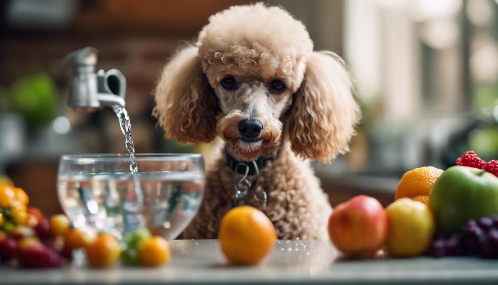 poodle water intake guidelines