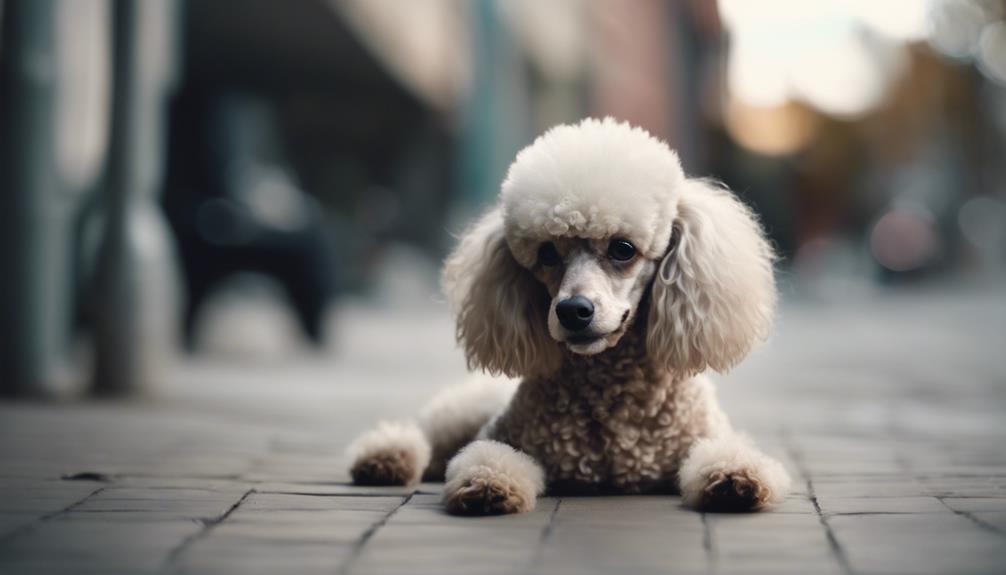 poodles show fear signs