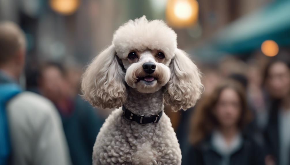 sensitive poodle reacts easily