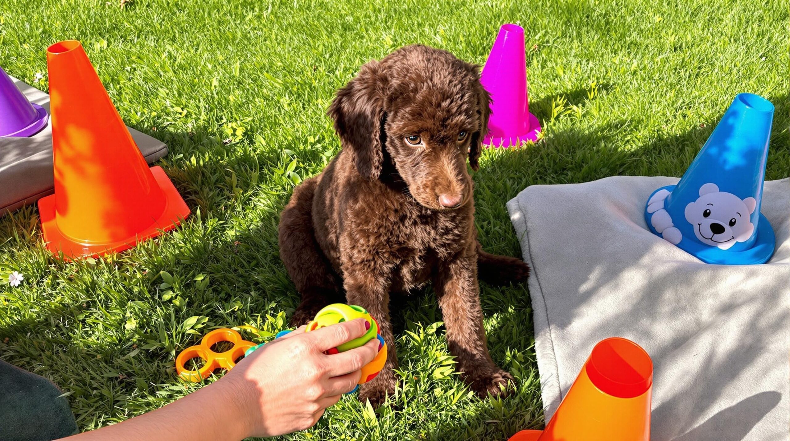 brown_moyen_poodle_puppy_getting_trained_0002 trained
